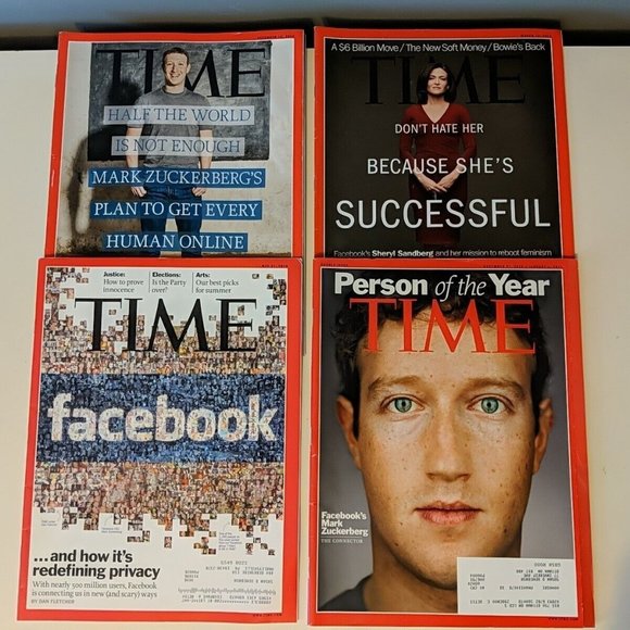 Time Mark Zuckerberg Facebook Person magazine 2010 2011 2013 2014 - Picture 1 of 16